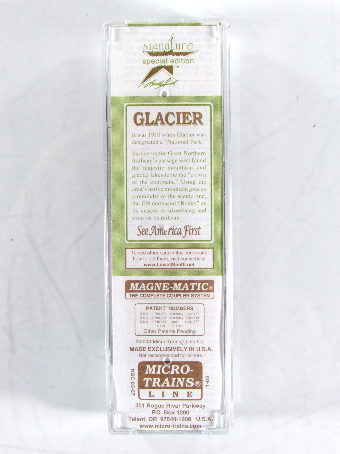 N Scale **Glacier** National Park, GN 6511 -- Micro Trains, Lowell Smith **RARE