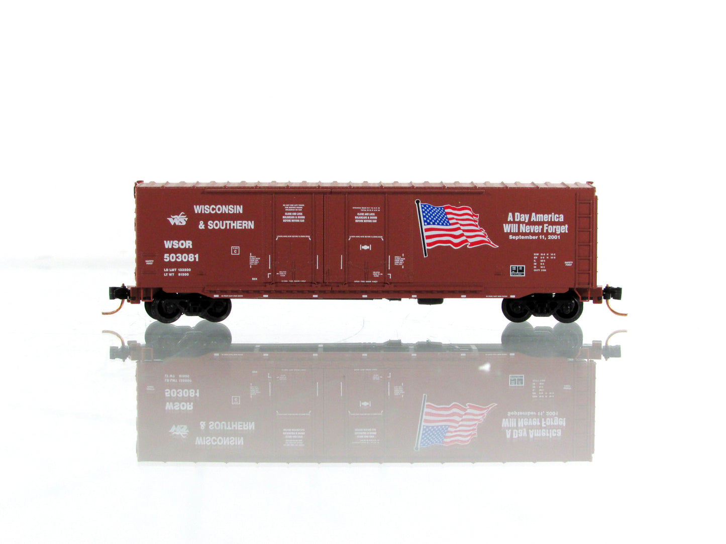 N Scale *WISCONSIN SOUTHERN* 9-11 Memorial Box Car #503081 - Micro Trains 75080