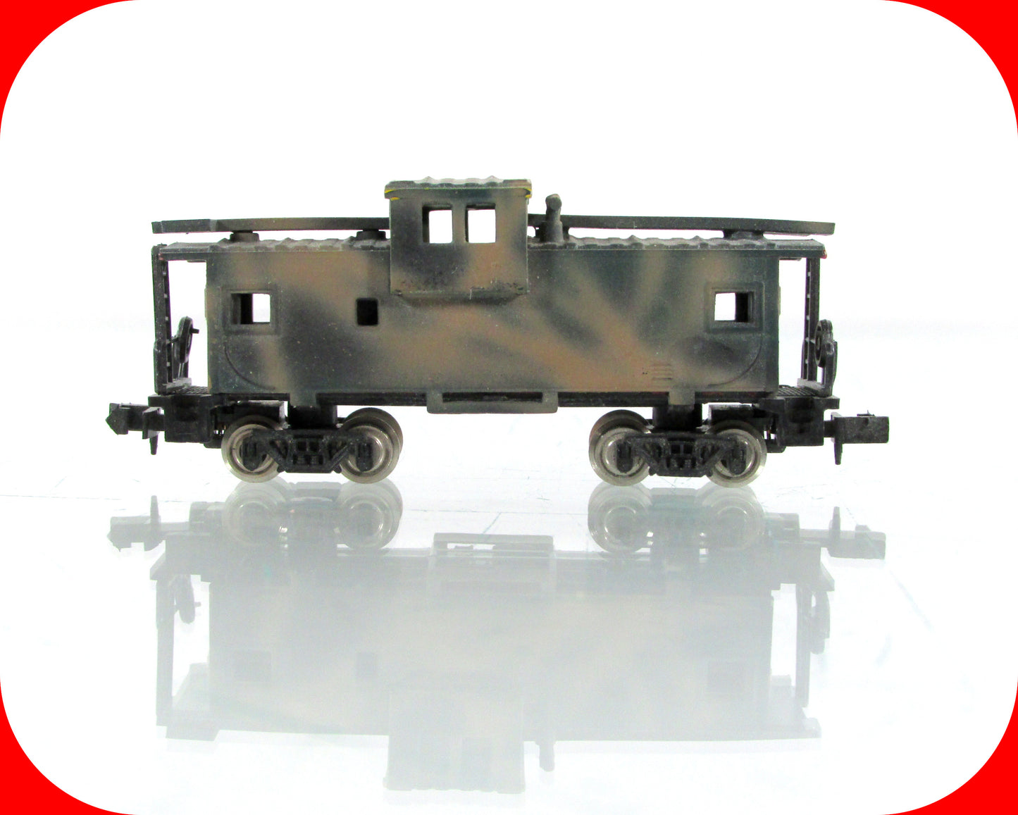 N Scale **United States Army** Custom Camouflage 36' Cupola Caboose - Bachmann