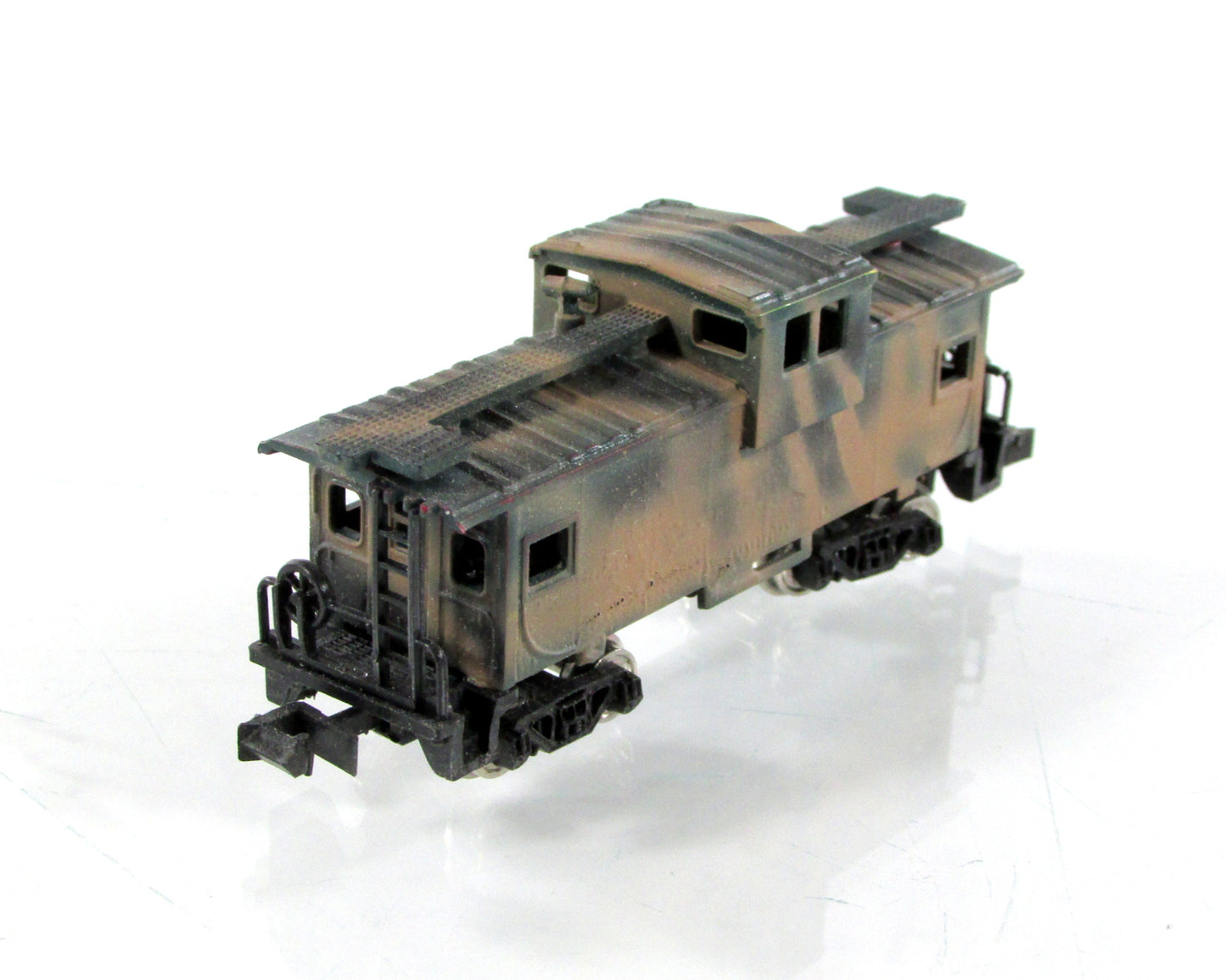 N Scale **United States Army** Custom Camouflage 36' Cupola Caboose - Bachmann