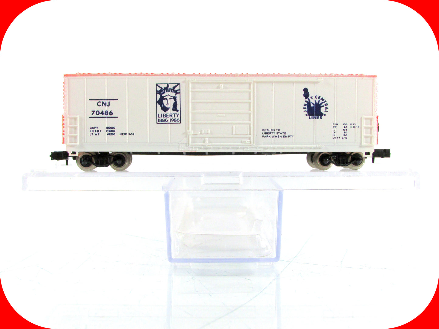 N Scale *STATUE of LIBERTY* 100th Anniv. Box Car, CNJ 70486 -Bev-Bel 2189 *RARE