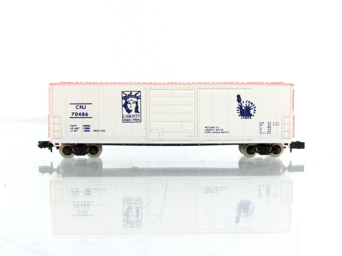 N Scale *STATUE of LIBERTY* 100th Anniv. Box Car, CNJ 70486 -Bev-Bel 2189 *RARE