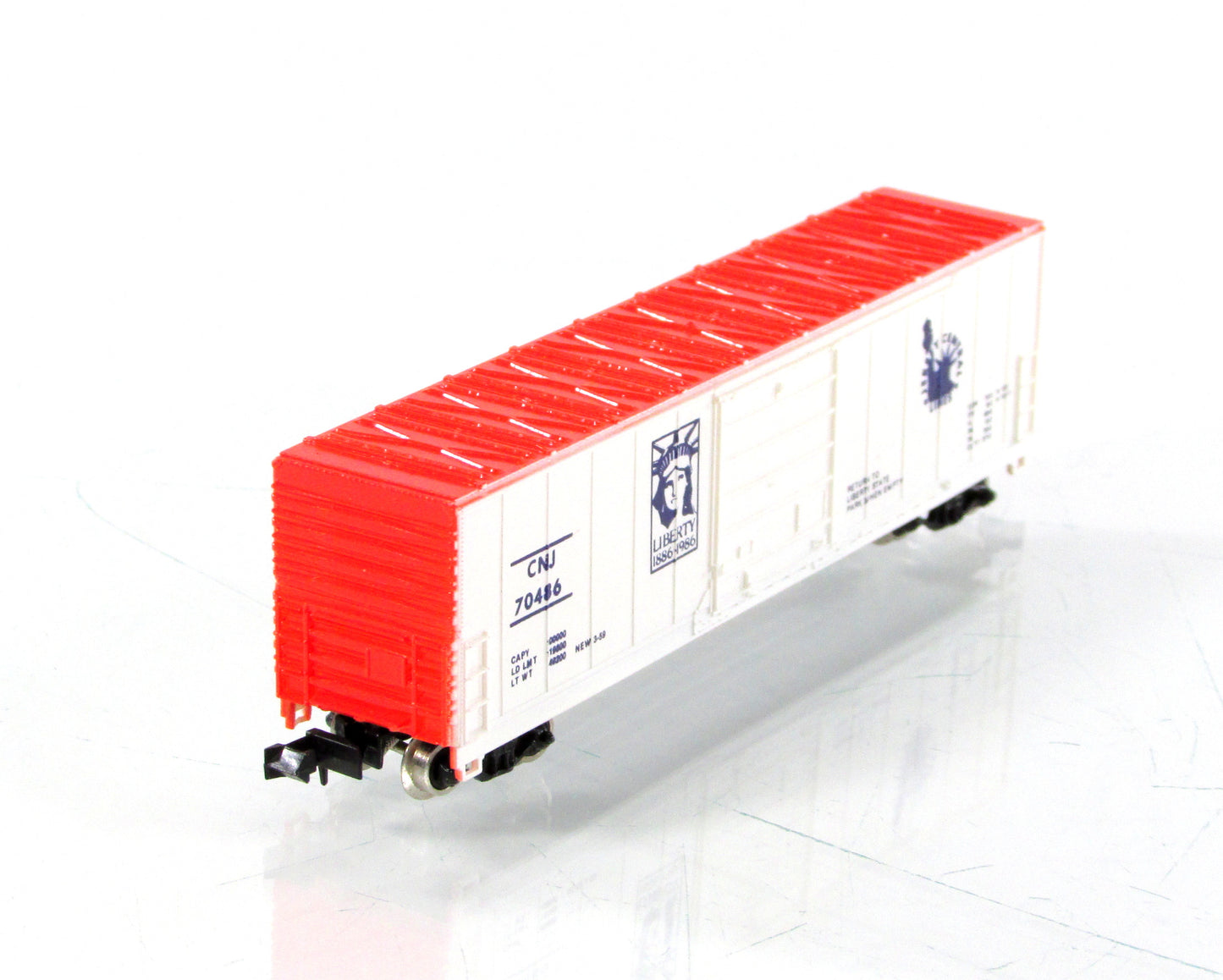 N Scale *STATUE of LIBERTY* 100th Anniv. Box Car, CNJ 70486 -Bev-Bel 2189 *RARE
