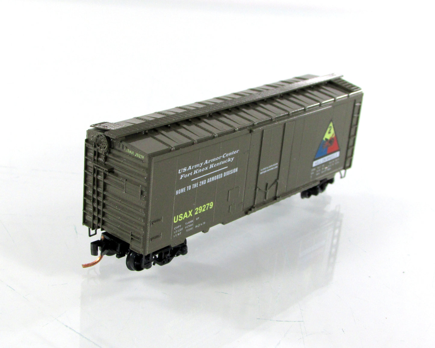 N Scale **US Army Fort Knox** Box Car USAX 29279 - Premiere Editions, MTL *RARE