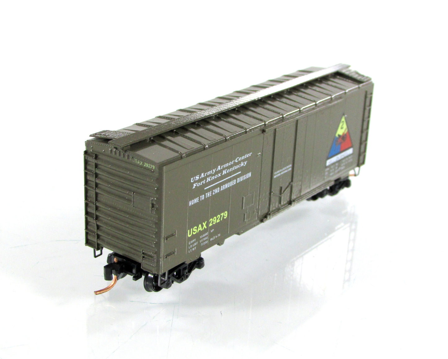 N Scale **US Army Fort Knox** Box Car USAX 29279 - Premiere Editions, MTL *RARE