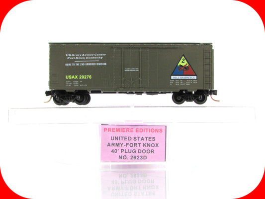 N Scale **US Army Fort Knox** Box Car USAX 29276 - Premiere Editions, MTL *RARE