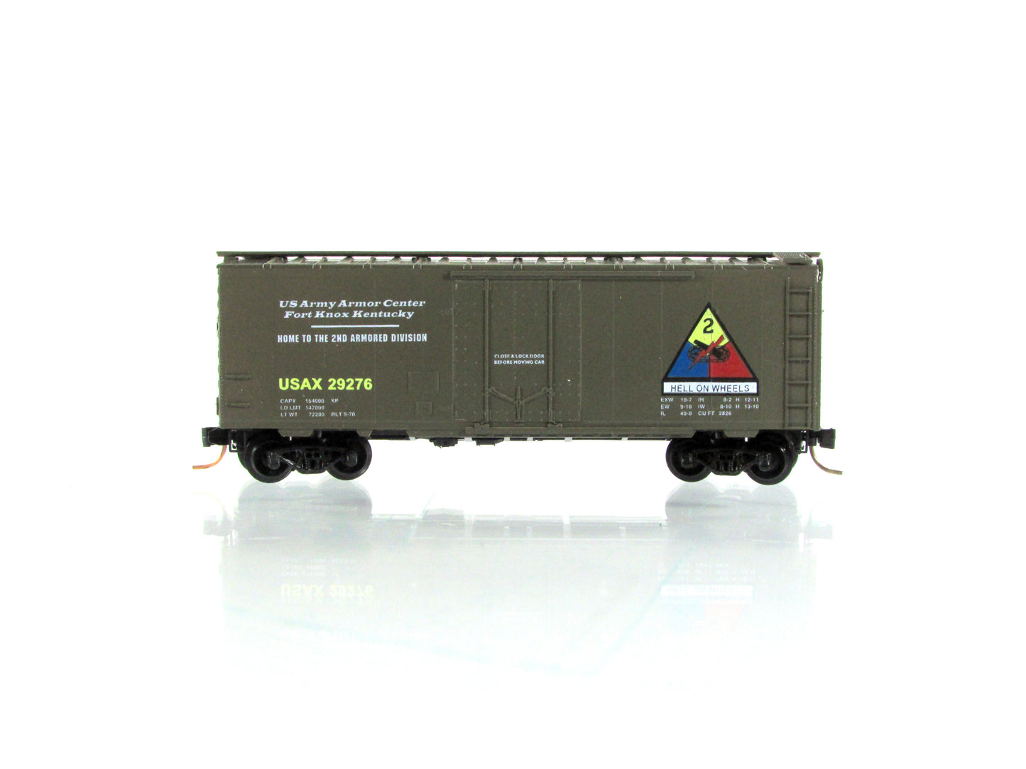 N Scale **US Army Fort Knox** Box Car USAX 29276 - Premiere Editions, MTL *RARE