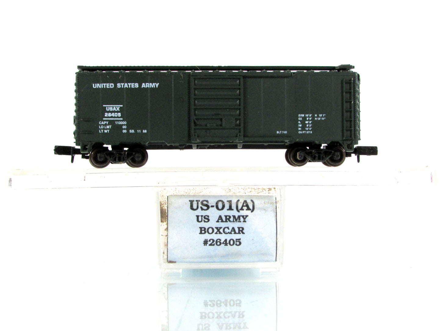 N Scale *UNITED STATES ARMY* Box Car, USAX 26405 -Atlas / Loco-Motives US-01(A)