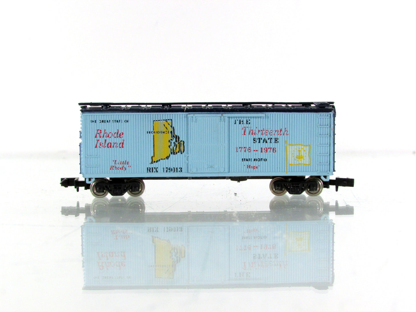 N Scale **RHODE ISLAND** Colony-State Collector Box Car - Con-Cor 1776 N **RARE