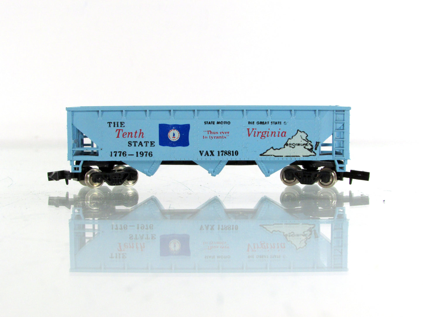 N Scale ***VIRGINIA*** Colony-State Collector Box Car - Con-Cor 1776 K **RARE