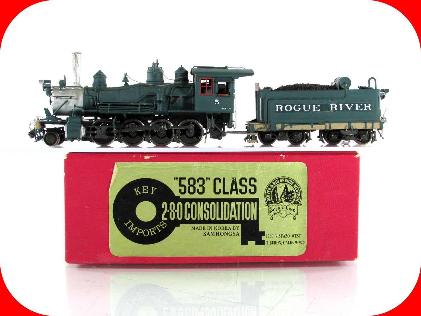 HO Scale BRASS *ROGUE RIVER* Custom 583 Class 2-8-0 Consolidation - KEY IMPORTS
