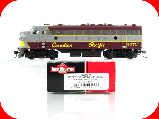 HO Scale ***CANADIAN PACIFIC*** FP7 #4072 - Intermountain 49938S, QSI DCC Sound
