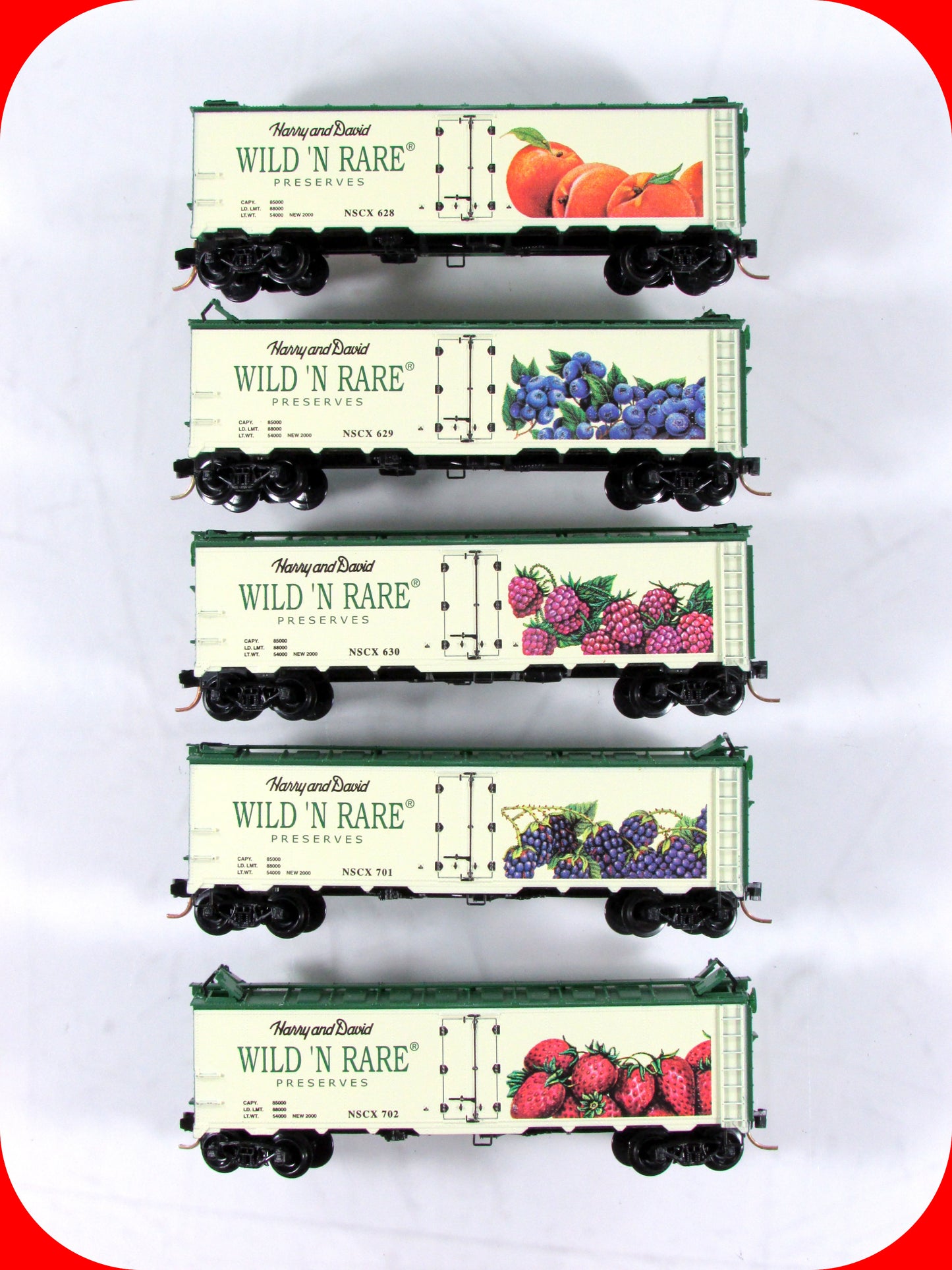 N Scale *HARRY & DAVID* Wild n Rare Preserves Reefer Set - Micro Trains Special