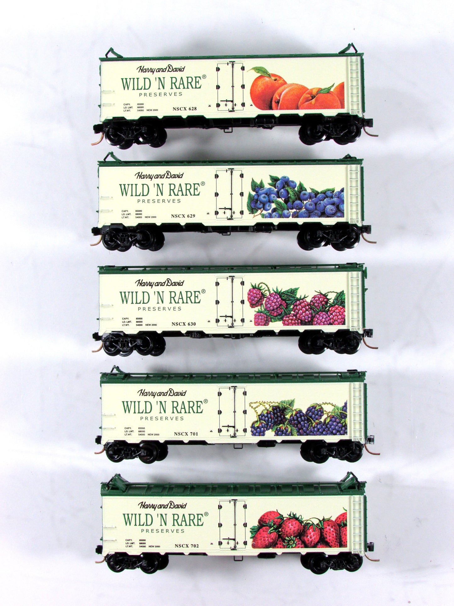 N Scale *HARRY & DAVID* Wild n Rare Preserves Reefer Set - Micro Trains Special