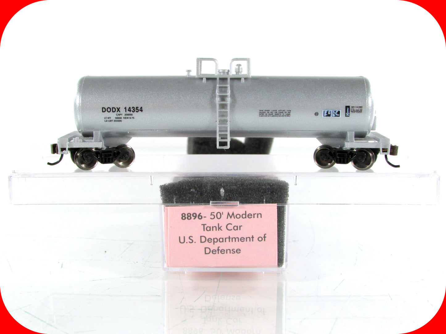 N Scale **US DEPARTMENT of DEFENSE** 50' Tank Car, DODX 14354 - Roundhouse 8896