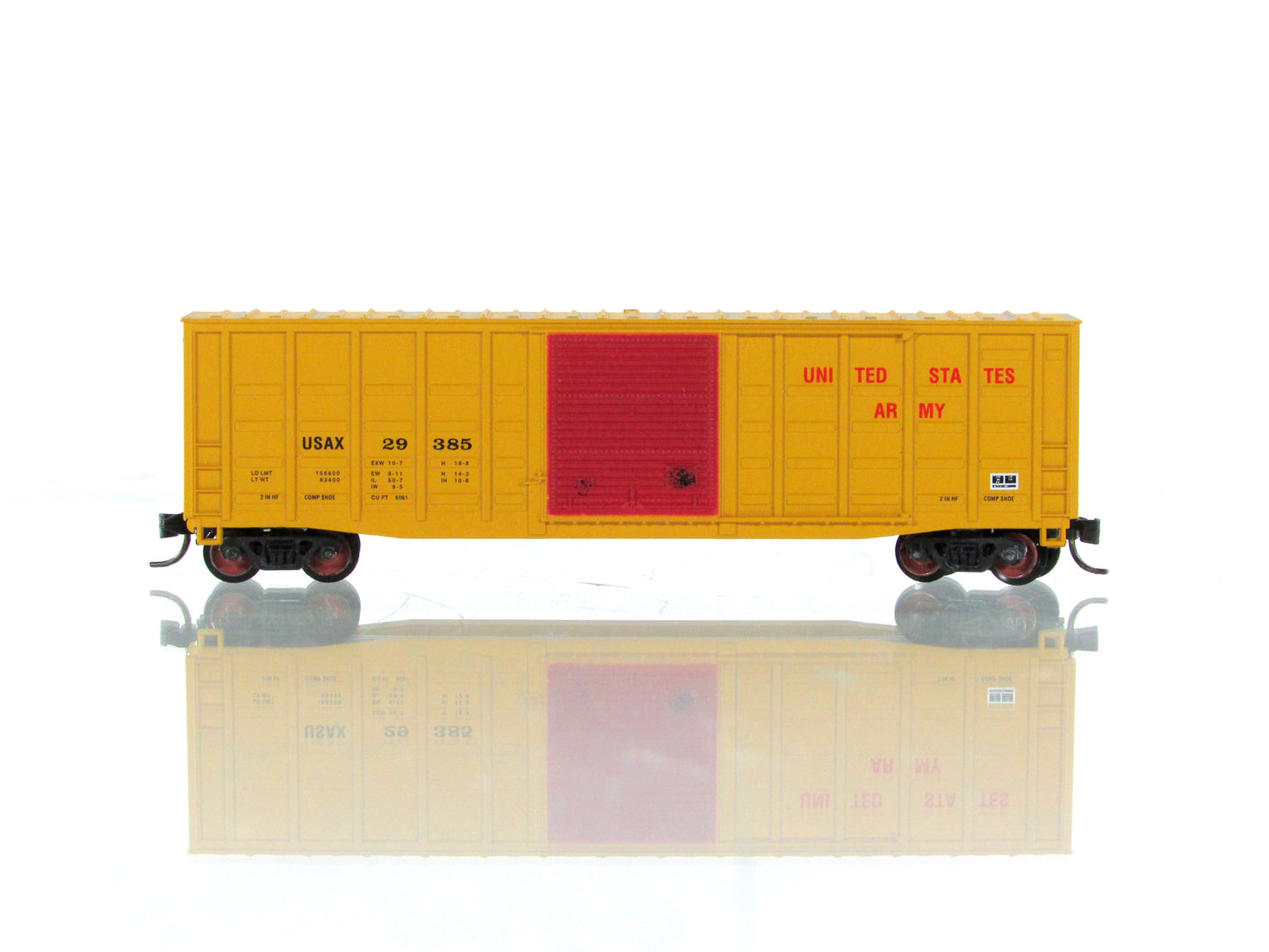 N Scale *UNITED STATES ARMY* 50' Box Car #29385 - AZTEC AR2044, MTL Cplrs *RARE