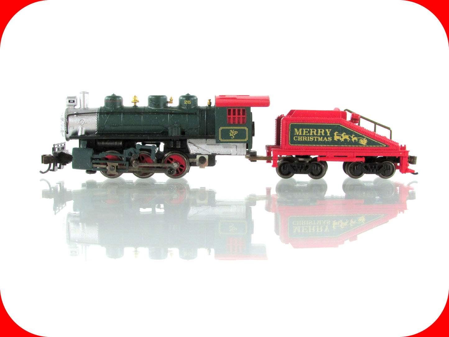 N Scale ***MERRY CHRISTMAS*** 0-6-0 Steam Switcher, NPS 25 - Bachmann 50556