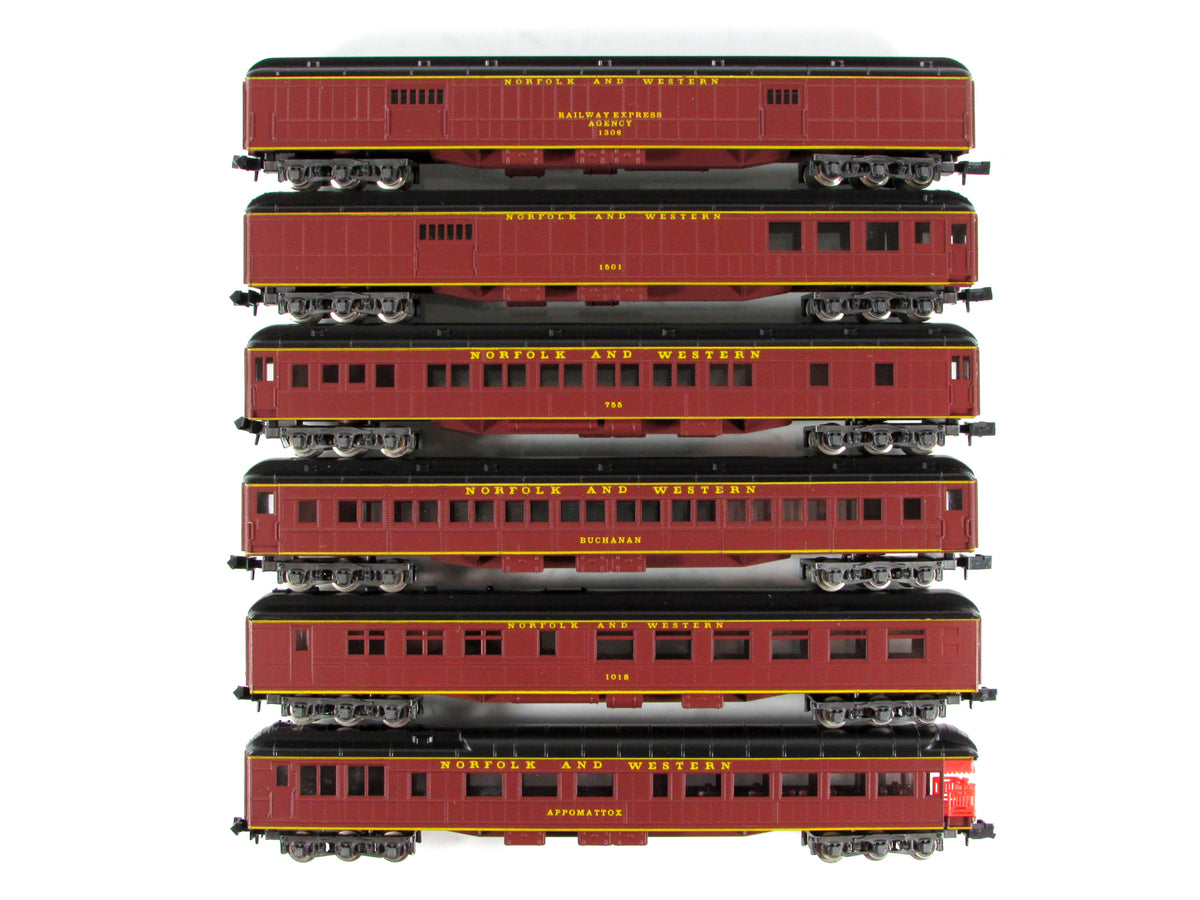N Scale **NORFOLK & WESTERN** Heavyweight Passenger 6-Car Set -- Con-Cor 570012