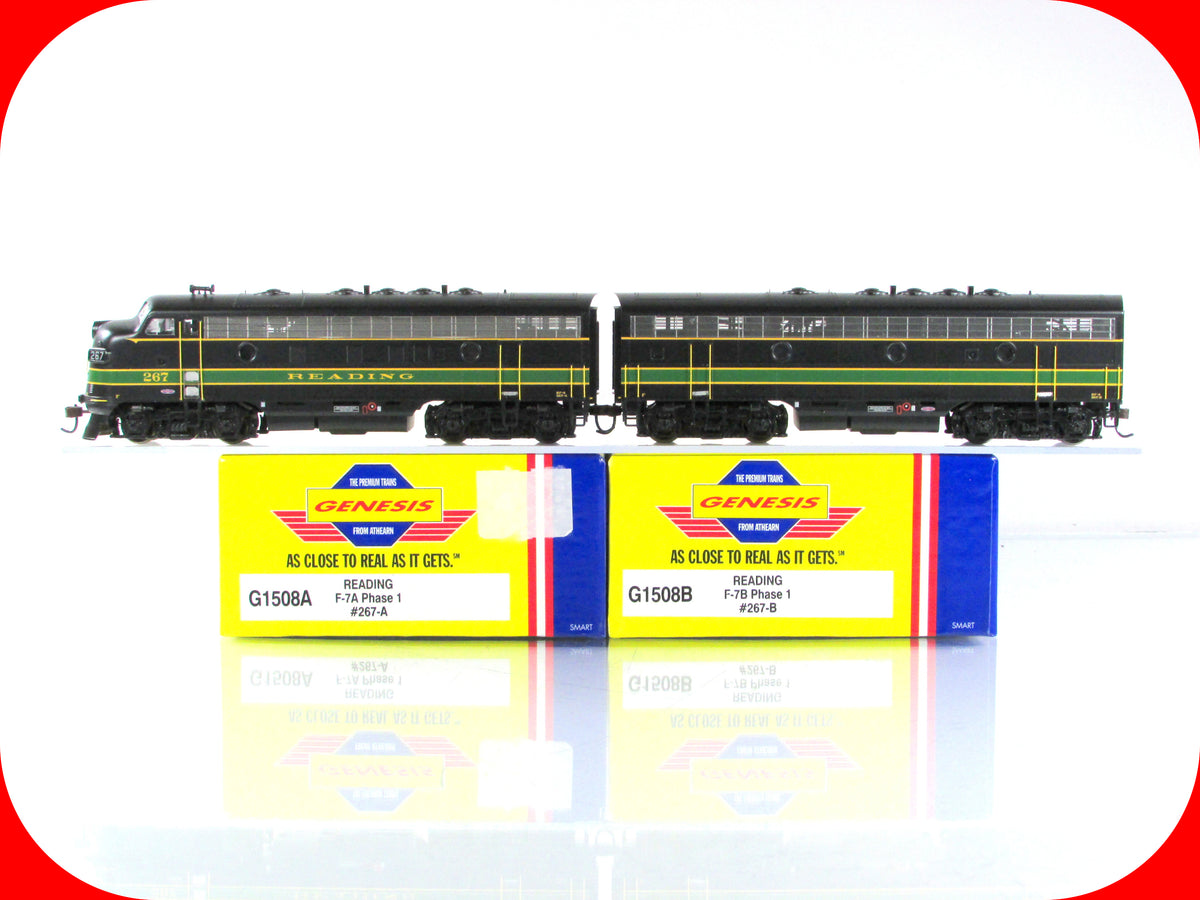 HO Scale **READING** F7A-F7B Phase 1 Set #267 - Athearn Genesis G1508 - DCC Rdy