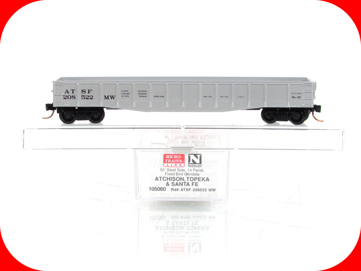 N Scale ***SANTA FE*** Maintenance Of Way Gondola #208522 - Micro Trains 105060