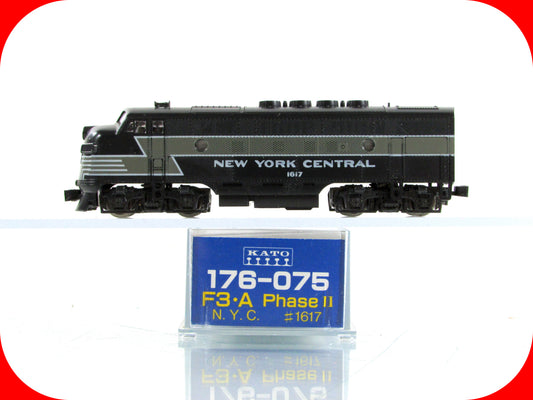 N Scale ***NEW YORK CENTRAL** F3-A Phase II Locomotive, NYC 1617 - Kato 176-075