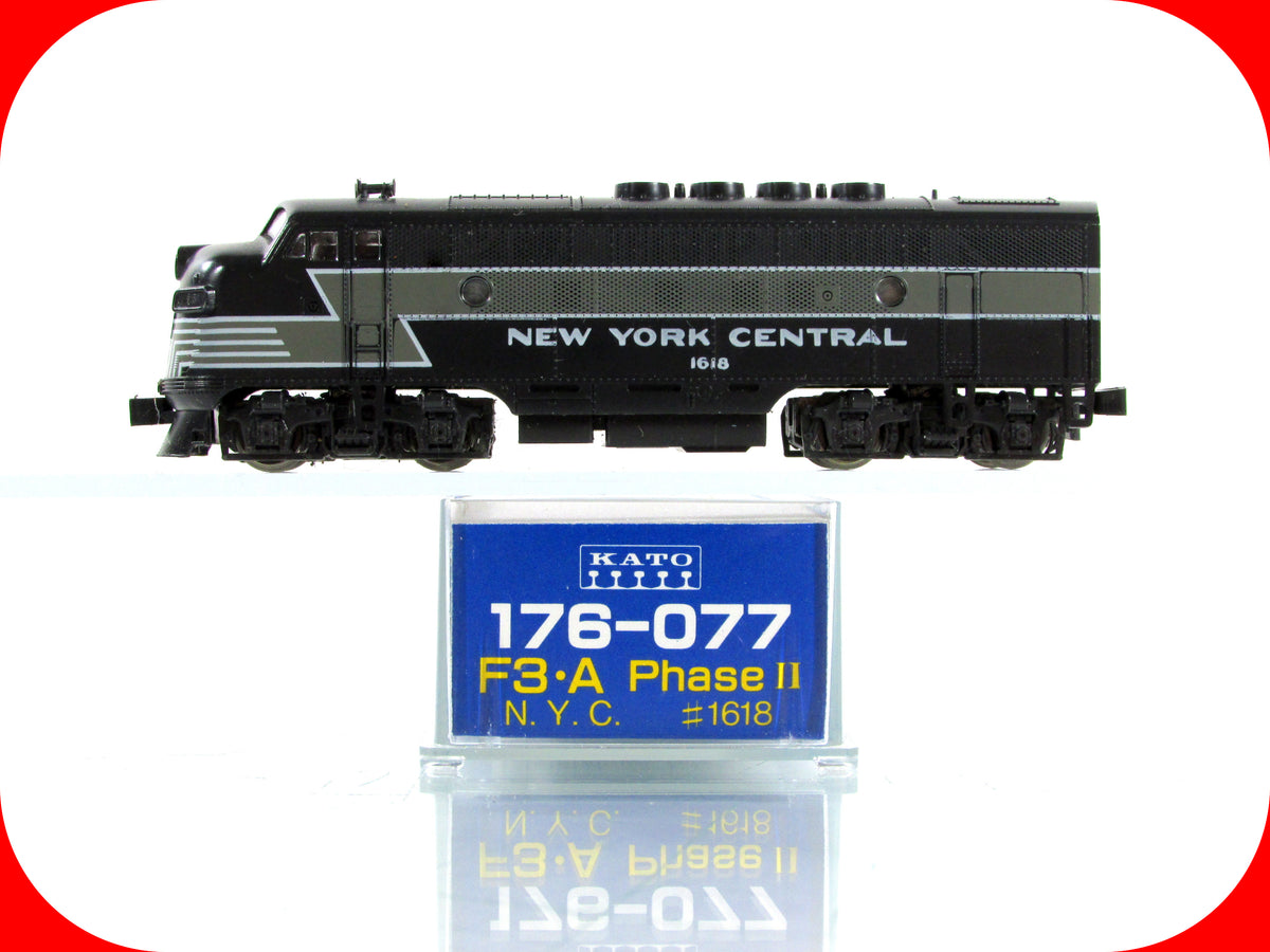 N Scale ***NEW YORK CENTRAL** F3-A Phase II Locomotive, NYC 1618 - Kato 176-077