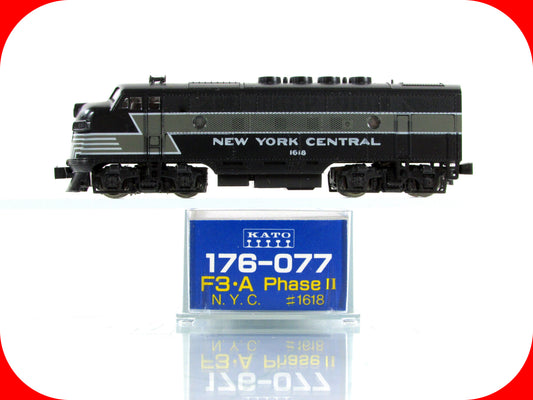 N Scale ***NEW YORK CENTRAL** F3-A Phase II Locomotive, NYC 1618 - Kato 176-077