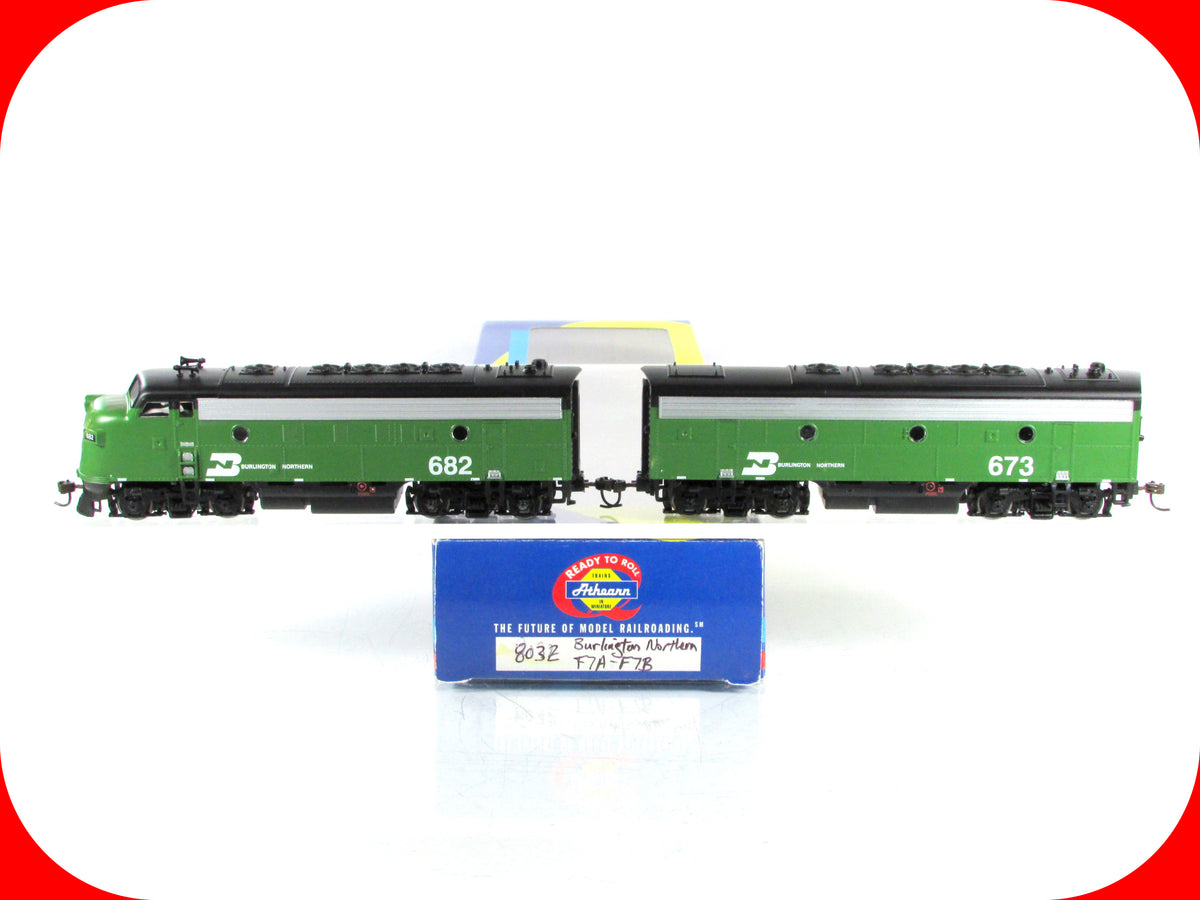 HO Scale **BURLINGTON NORTHERN** F3A-F3B Locomotives, BN 682,673 - Athearn 8032