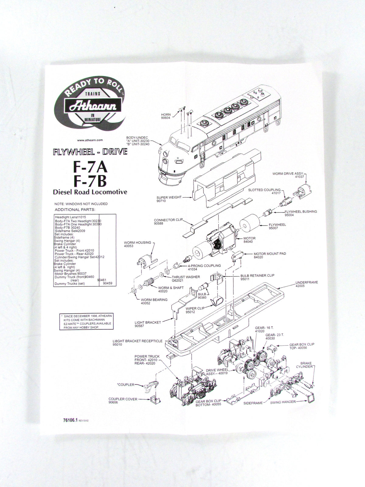 HO Scale **BURLINGTON NORTHERN** F3A-F3B Locomotives, BN 682,673 - Athearn 8032