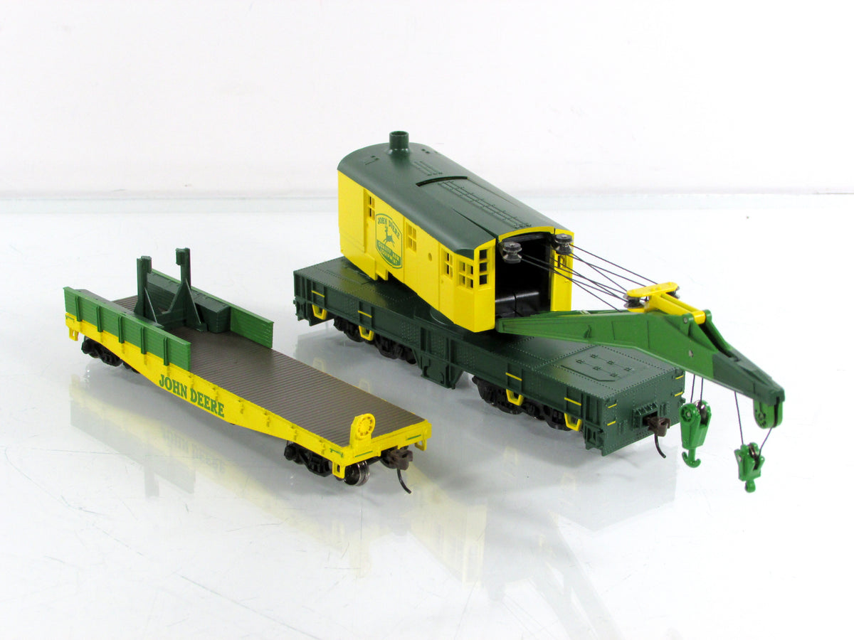HO Scale ***JOHN DEERE*** 200 Ton Crane & Tender Set -- Athearn 7731 ***RARE***