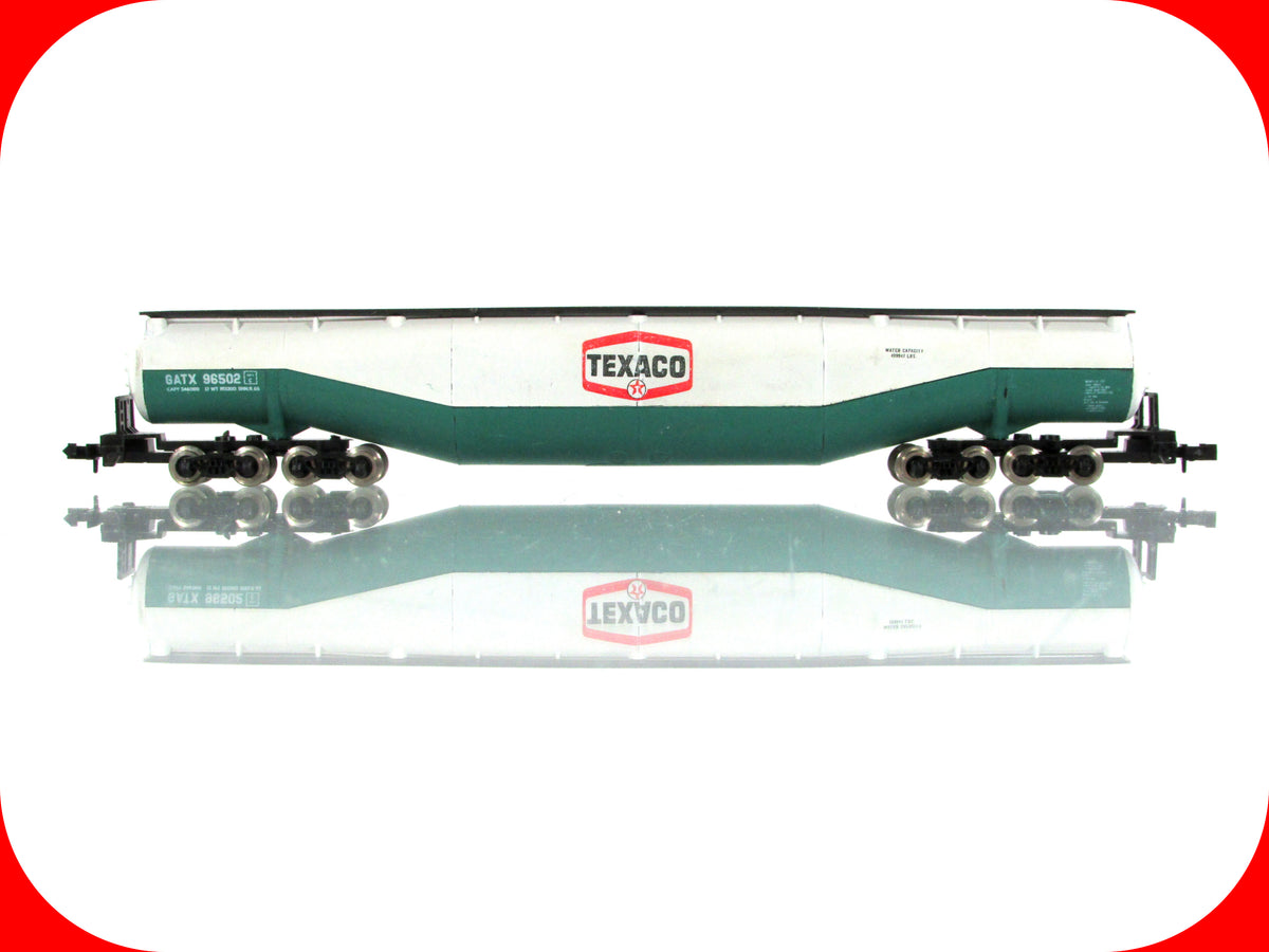 N Scale ***TEXACO*** 94' Jumbo Whale Belly Tank Car, GATX 96502 --- Atlas 3112