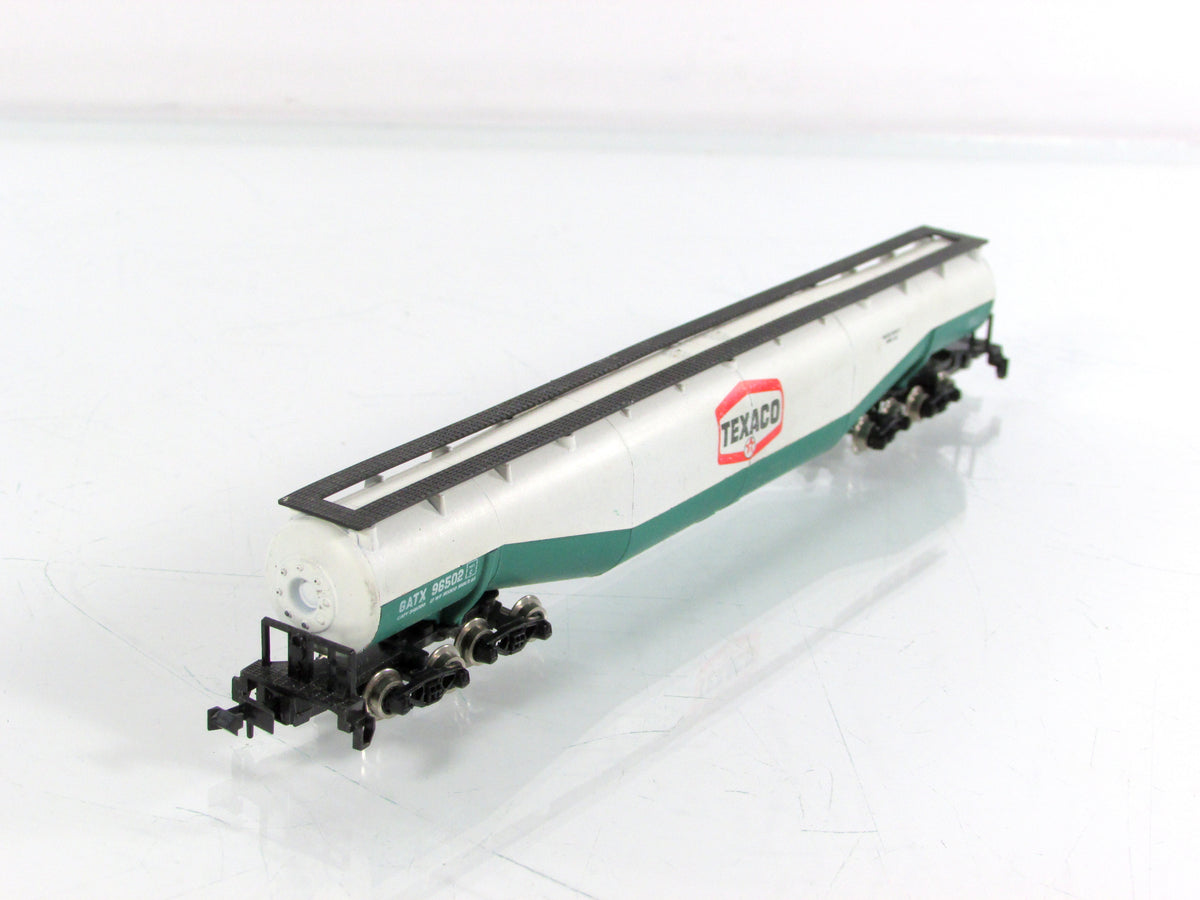 N Scale ***TEXACO*** 94' Jumbo Whale Belly Tank Car, GATX 96502 --- Atlas 3112