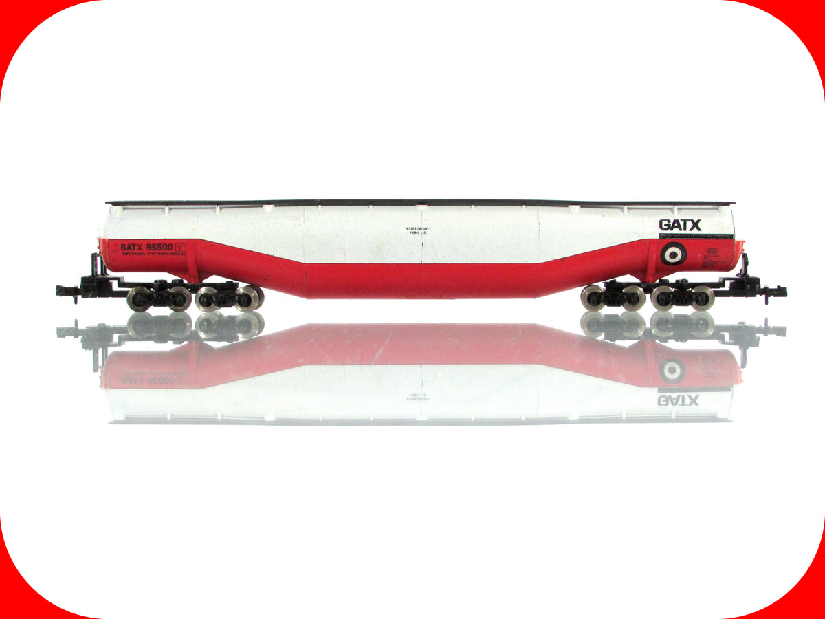 N Scale ***GATX*** 94' Jumbo Whale Belly Tank Car, GATX 96500 ---- Atlas 3114