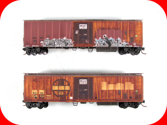 N Scale **SAN LUIS CENTRAL** Weathered Reefers #128,139 - Micro Trains 07044080