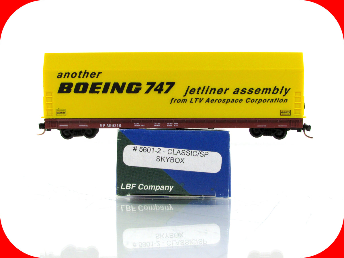 N Scale **BOEING SKYBOX** Aircraft Flat Car, SP 599318 - LBF 5601, MTL Couplers