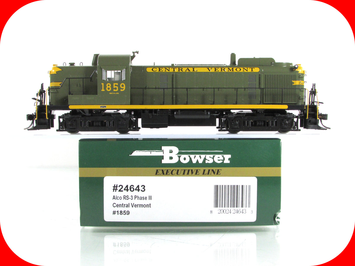 HO Scale ***CENTRAL VERMONT** RS-3, CV 1859 - BOWSER Executive 24653, DCC Ready