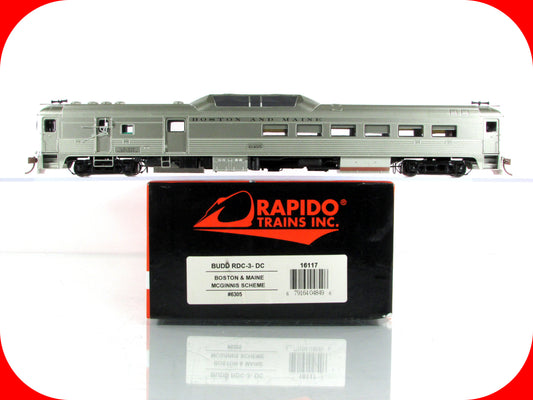 HO Scale ***BOSTON MAINE** McGinnis Scheme RDC-3 - Rapido Trains 16117, DCC Rdy