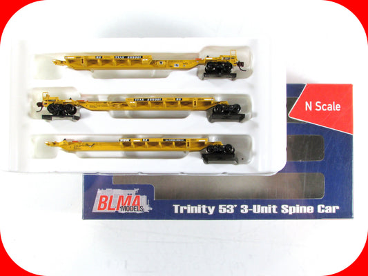 N Scale **TRAILER TRAIN** Trinity 53' 3-Unit Spine Car TTAX 355001 - BLMA 12251