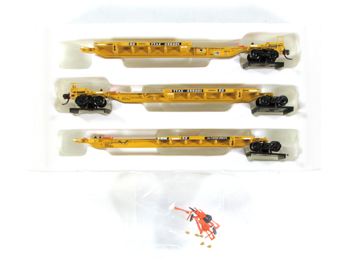 N Scale **TRAILER TRAIN** Trinity 53' 3-Unit Spine Car TTAX 355001 - BLMA 12251