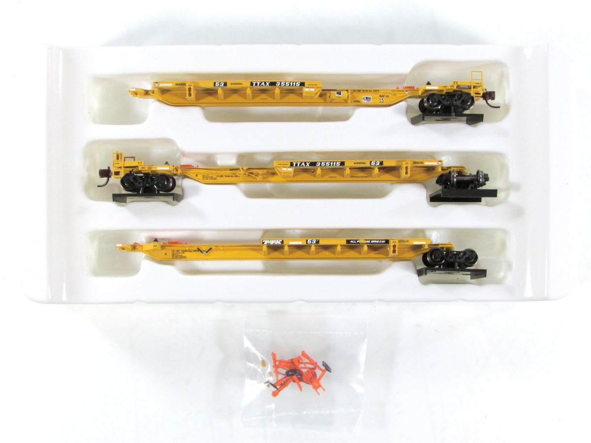 N Scale **TRAILER TRAIN** Trinity 53' 3-Unit Spine Car TTAX 355115 - BLMA 12253