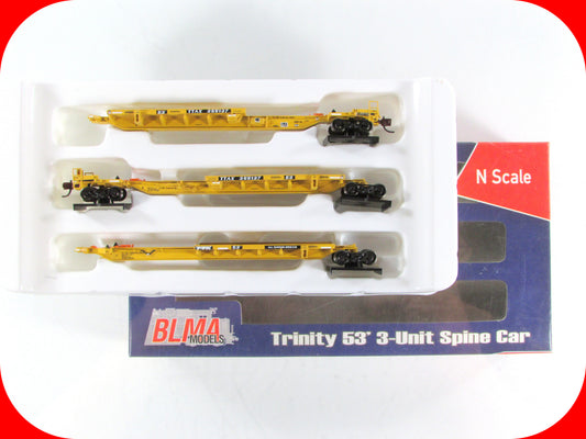 N Scale **TRAILER TRAIN** Trinity 53' 3-Unit Spine Car TTAX 355137 - BLMA 12254