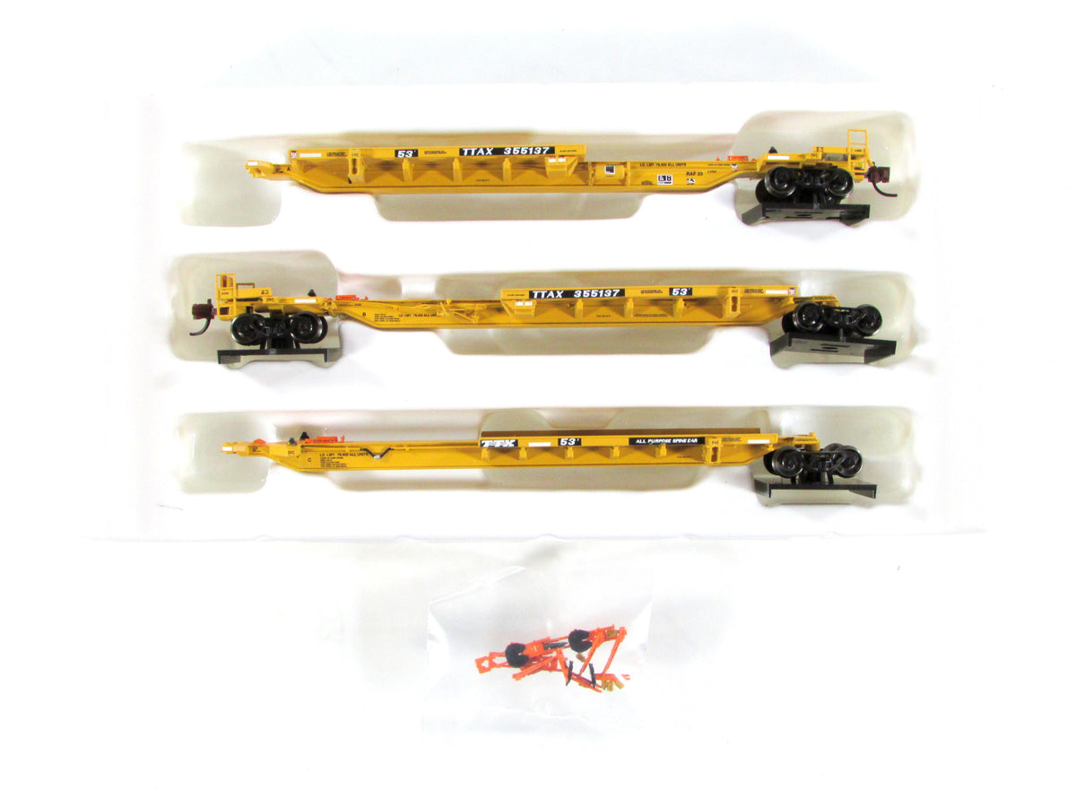 N Scale **TRAILER TRAIN** Trinity 53' 3-Unit Spine Car TTAX 355137 - BLMA 12254