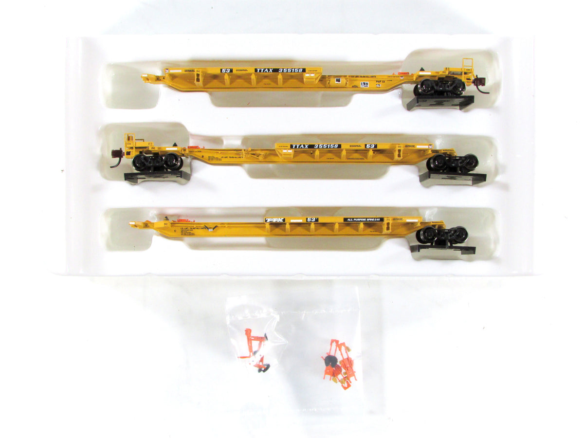 N Scale **TRAILER TRAIN** Trinity 53' 3-Unit Spine Car TTAX 355158 - BLMA 12255