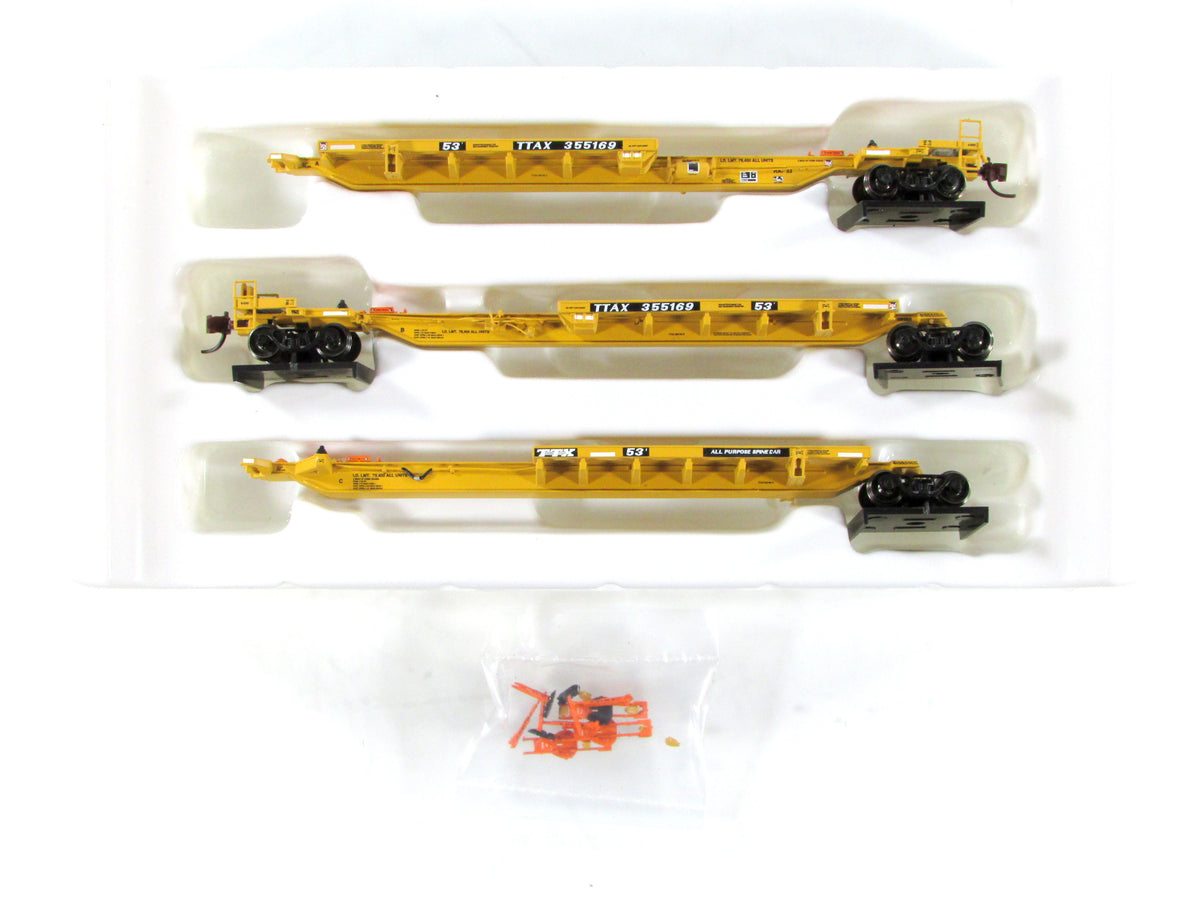 N Scale **TRAILER TRAIN** Trinity 53' 3-Unit Spine Car TTAX 355169 - BLMA 12256