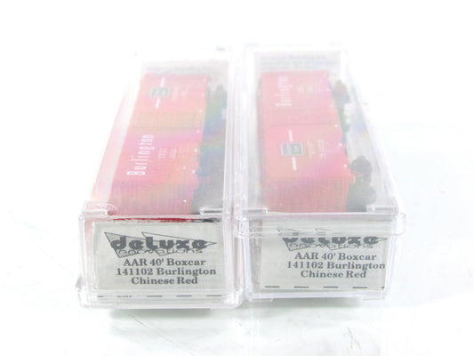 N Scale ***BURLINGTON*** 40' Box Car 2-Pack, CB&Q #39258,39322 -- Deluxe 141102