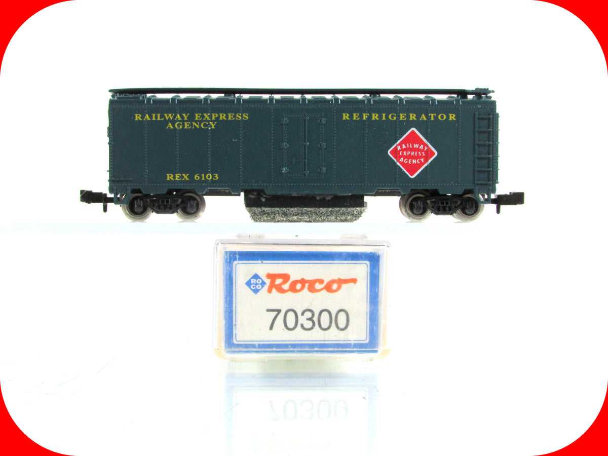 N Scale **RAILWAY EXPRESS AGENCY** TRACK CLEANER Box Car, REX 6103 - ROCO 70300