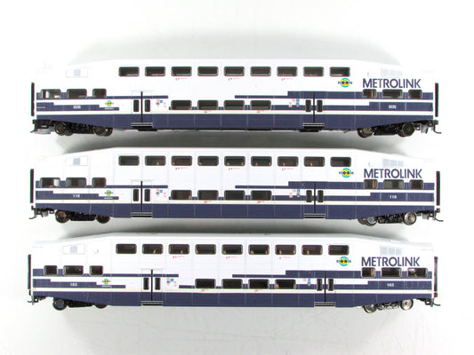 HO Scale ***METROLINK** Bombardier Psgr Set #606,119,163 - Athearn 25907 **RARE