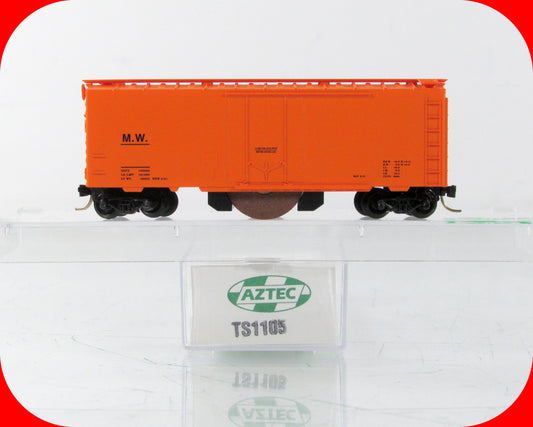 N Scale ***MOW*** Roller Wheel Track Cleaner Car --- AZTEC TS1105, MTL Couplers