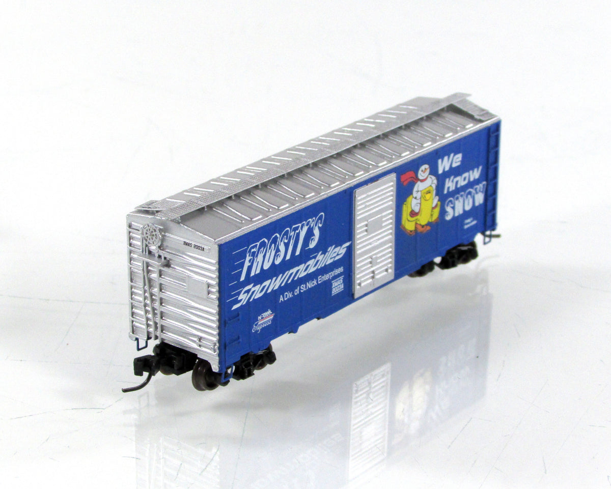 N Scale ***FROSTY'S SNOWMOBILES** 2003 Christmas Box Car - DELUXE Special *RARE