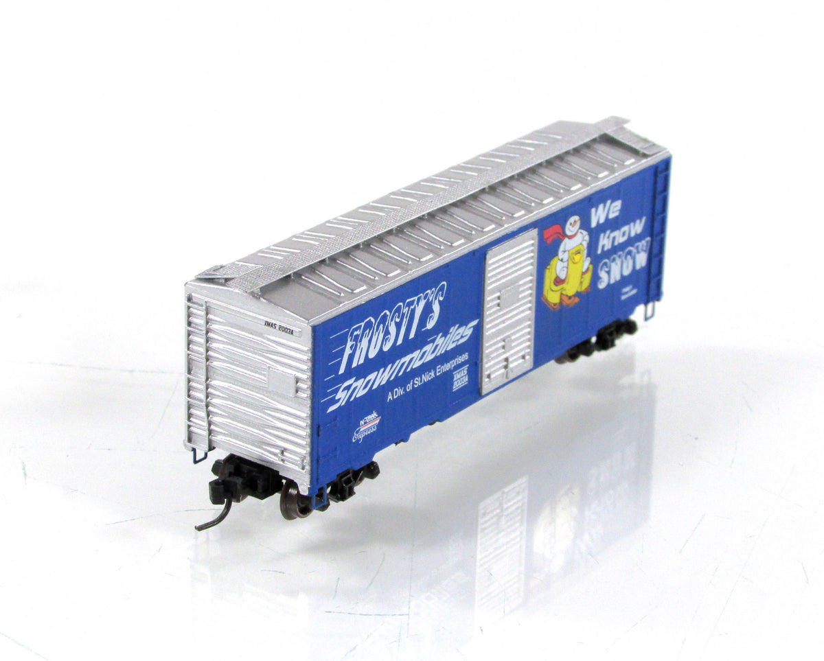 N Scale ***FROSTY'S SNOWMOBILES** 2003 Christmas Box Car - DELUXE Special *RARE
